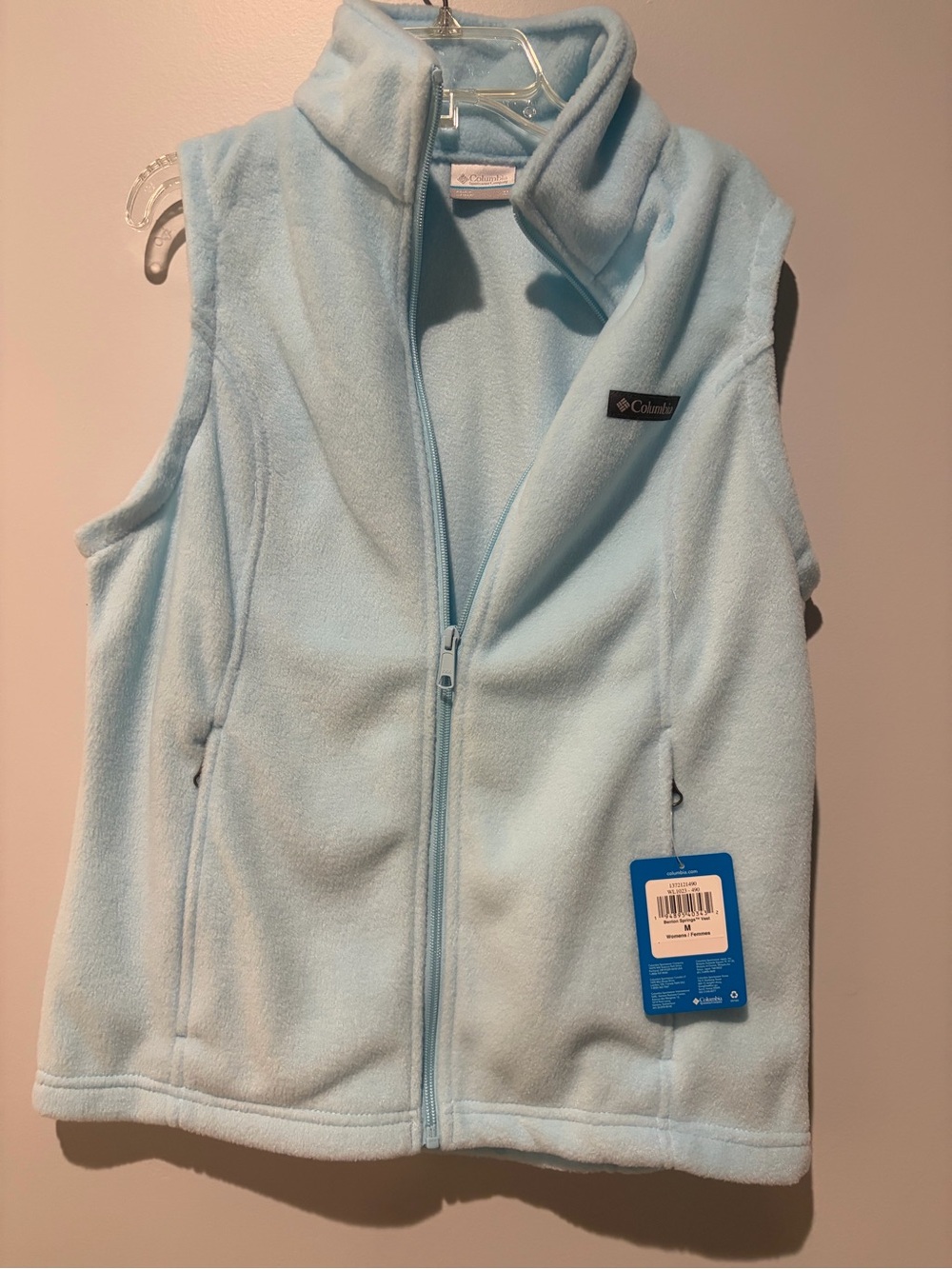 Columbia Light Blue Fleece Vest - Women's Sleeveless Zip Jacket